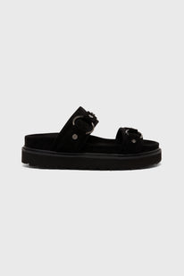 Obsidian Night Flat Sandal