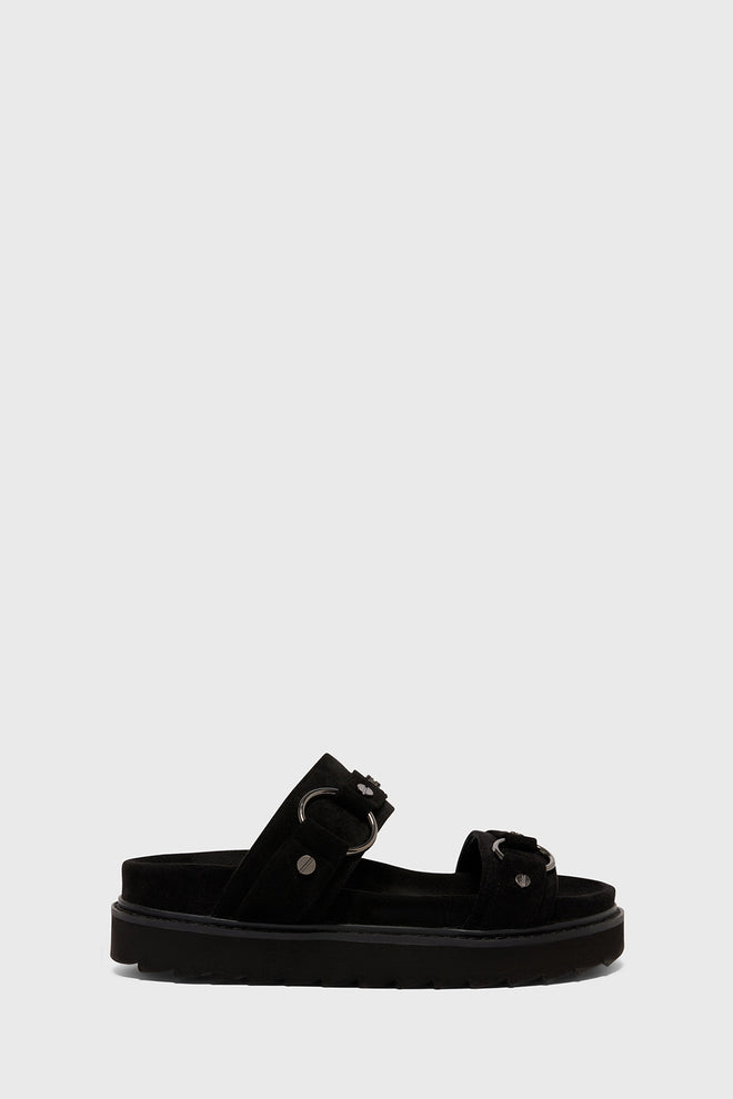 Obsidian Night Flat Sandal