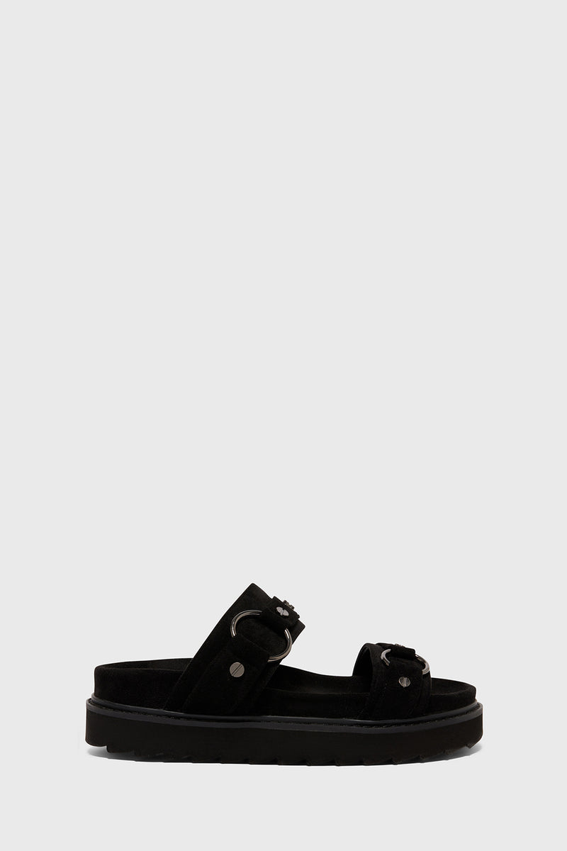 Obsidian Night Flat Sandal