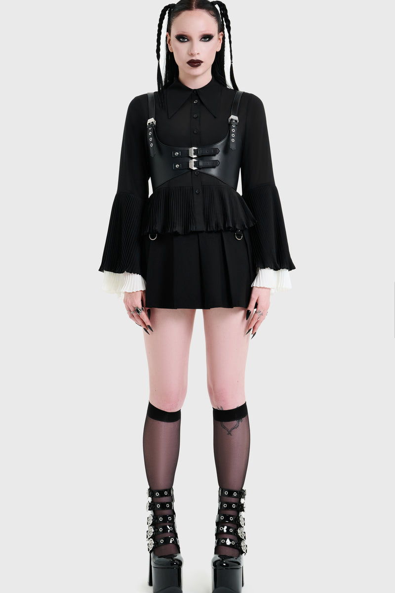 Obsidienne Pleated Shirt