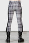 Office Riot Strappy Trousers [GREY TARTAN]