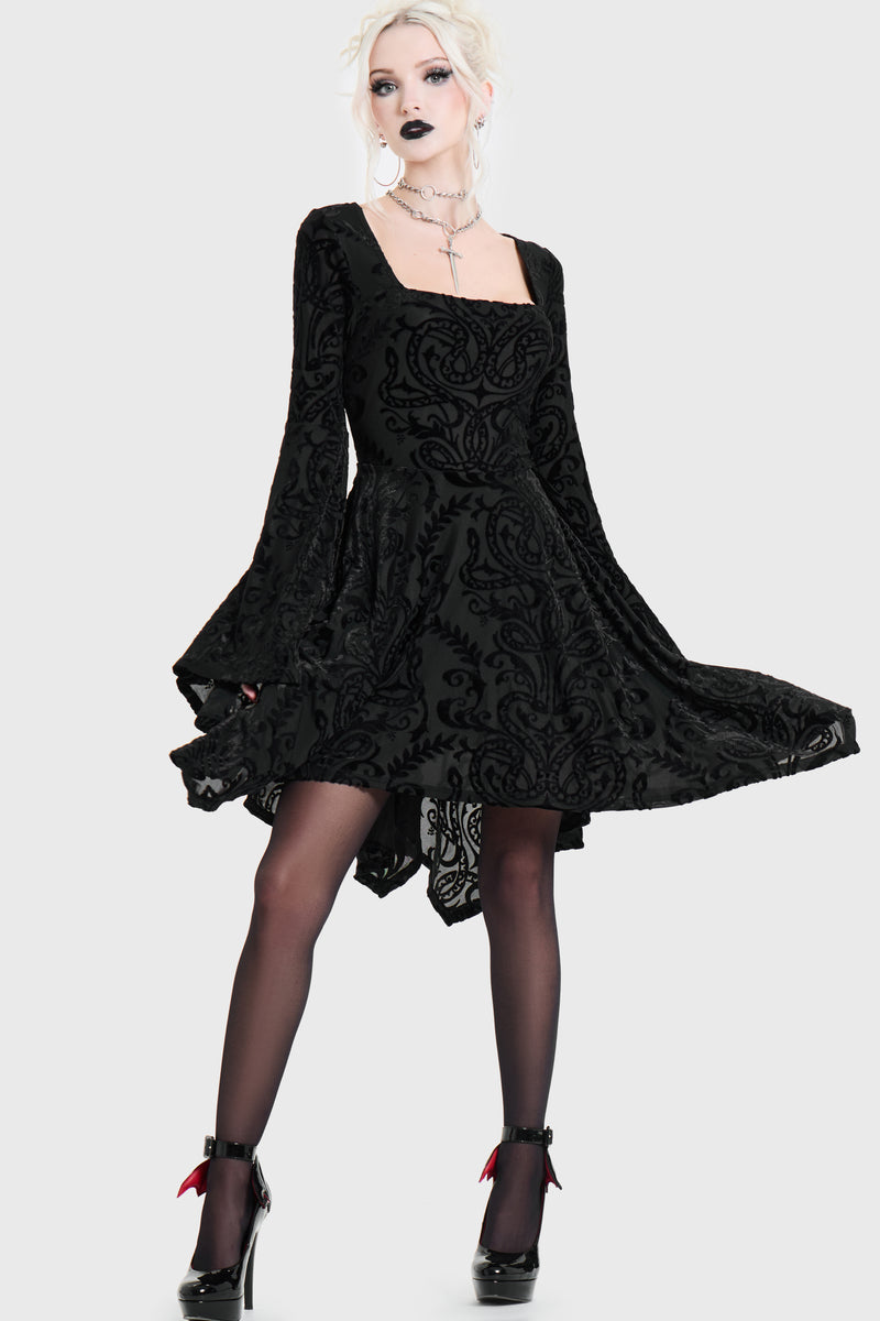 Ophidian Burnout Mini Dress