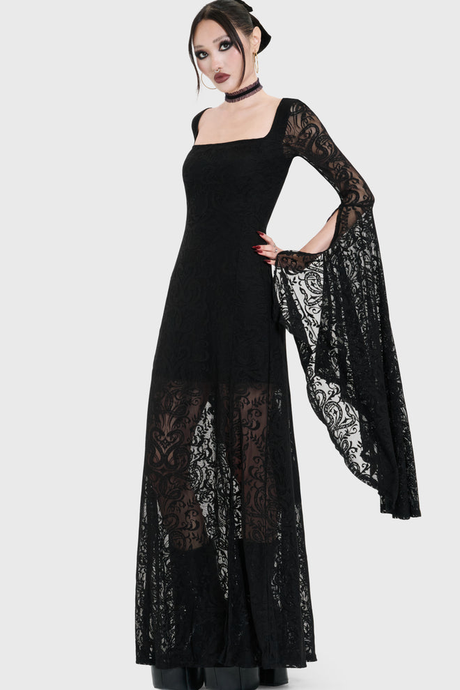 Ophidian Lace Maxi Dress