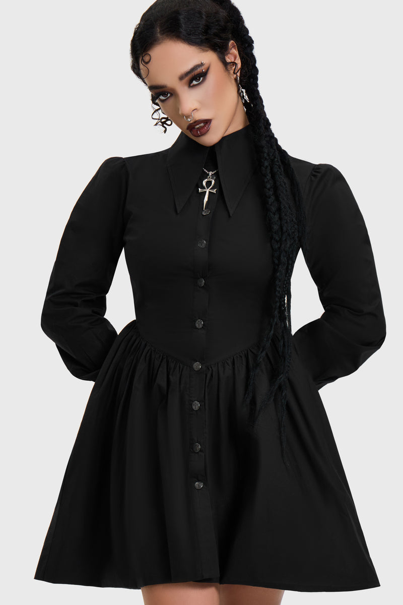 Ophidian Poplin Mini Dress