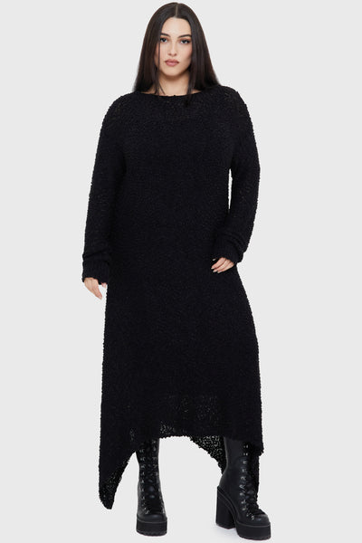 killstar after effect knit dress Killstar Within Souls Sweater Dress Size: XS