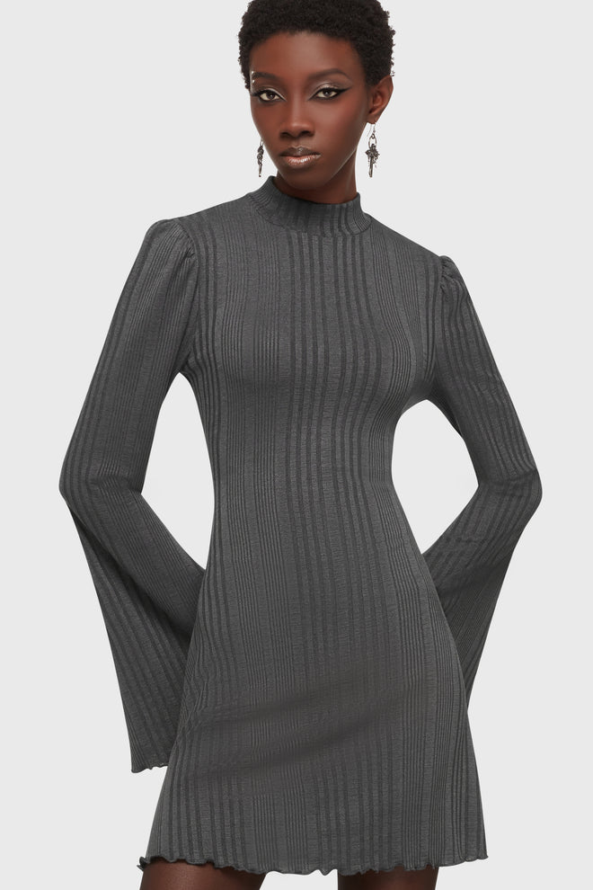 Of The Blade Mini Dress [Grey]