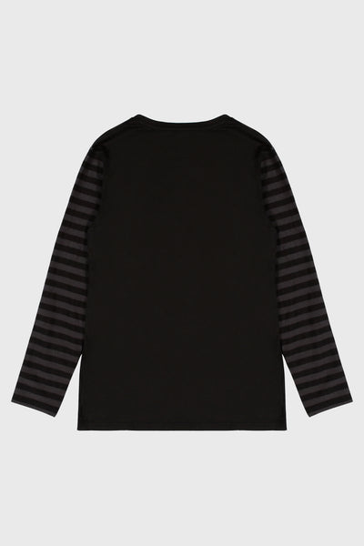 Purrrfect Pairing Stripe Sleeve Top