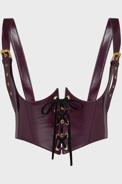 ?KILLSTAR Phantoms Embrace Harness Corset Burgundy NWT Sizes M/L & XL/2XL? Phantoms Embrace Harness | Killstar main image 4