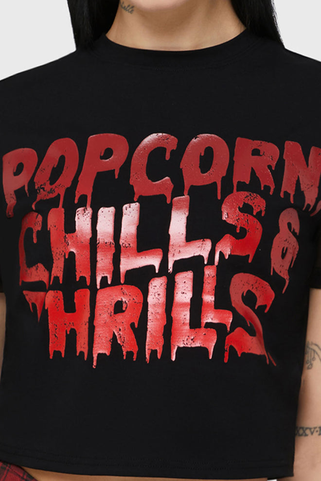 Popcorn, Chills And Thrills Baby Tee