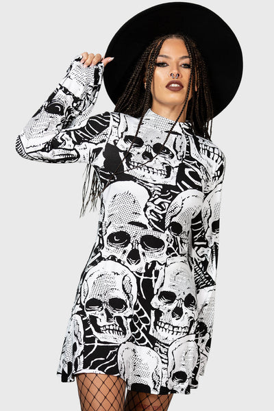 Skeleton Season Mini Dress | Killstar Skeleton Season Mini Dress | Killstar