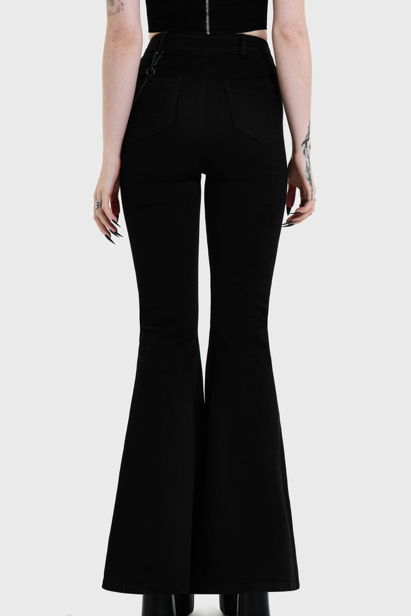 Skull Flared Jeans