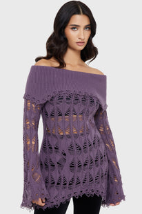 Shadow Wine Sweater [PURPLE]