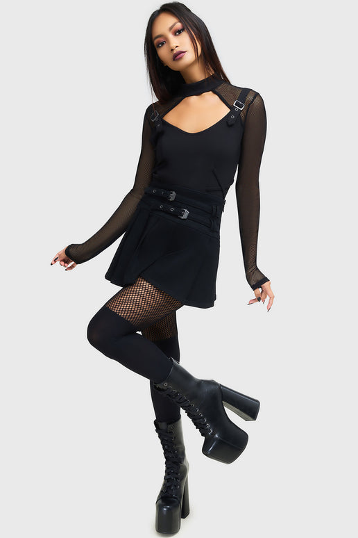 Killstar Fallen Light Mesh Top Rood main image 0