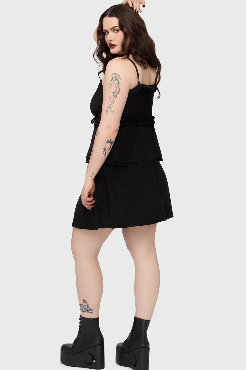 The Hollow Embroidered Mini Skirt