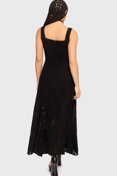 The Hollow Jacquard Maxi Dress