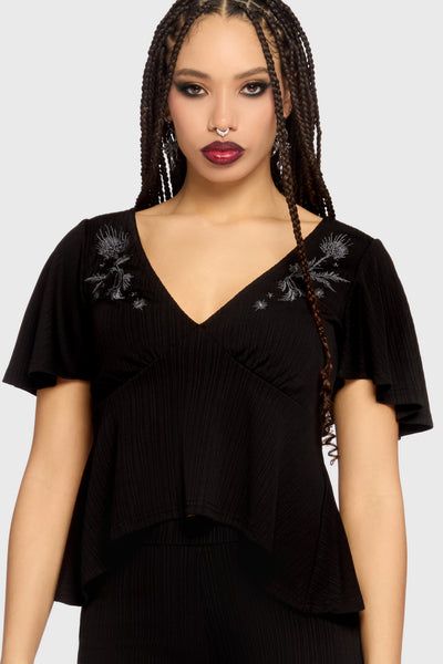 Thistina Embroidered Top
