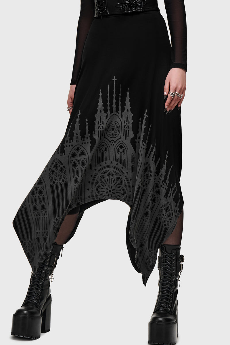 Thorned Spire Midi Skirt