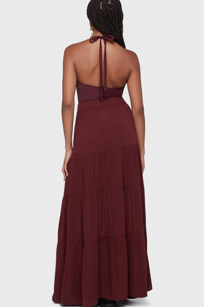 Thursday's Woe Maxi Skirt [Burgundy]