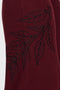 Twilight Viper Embroidered Flares [Burgundy]