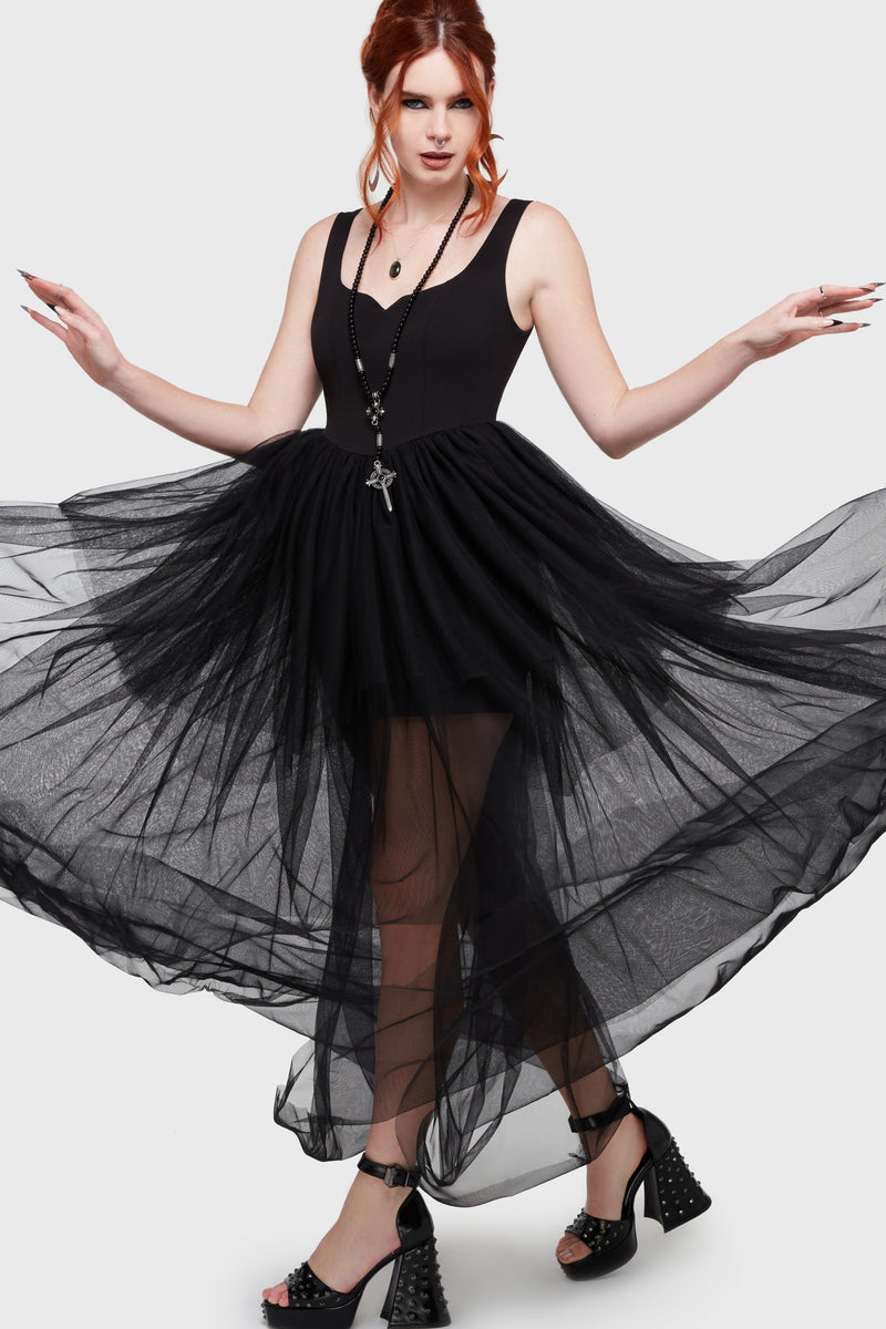 Under The Candle Light Maxi Dress [Black]