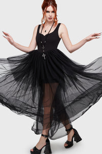 Under The Candle Light Maxi Dress [Black]