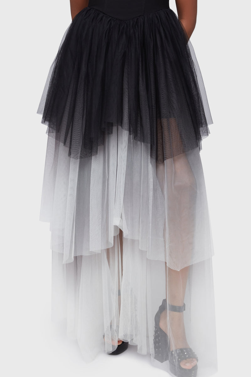 Under The Candle Light Maxi Dress [Black/White]