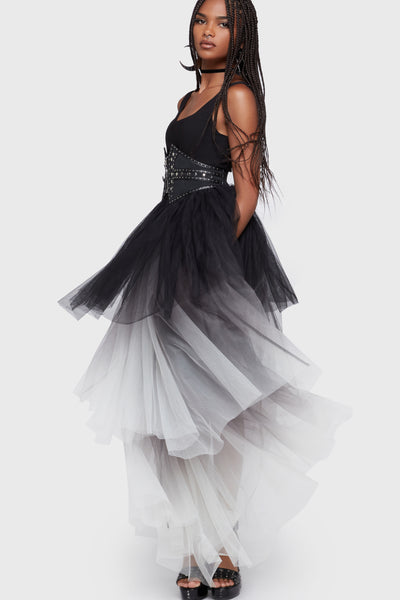 Under The Candle Light Maxi Dress [Black/White]