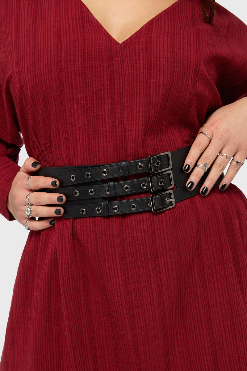 Venomous Rose Triple Buckle Belt