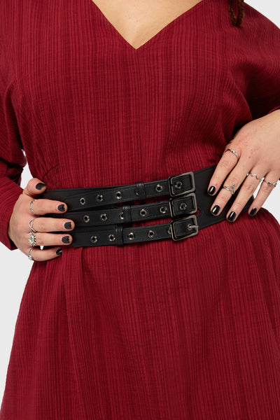 Venomous Rose Triple Buckle Belt