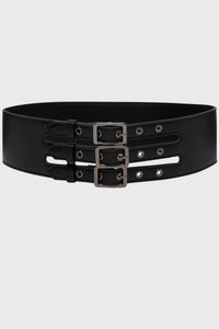 Venomous Rose Triple Buckle Belt