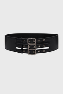 Venomous Rose Triple Buckle Belt