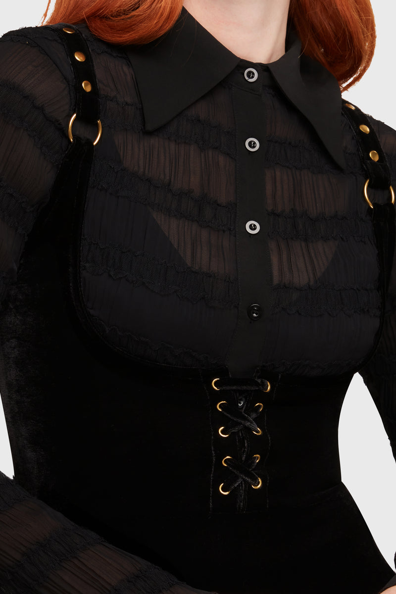 Veil Of Ashes Underbust Maxi Dress