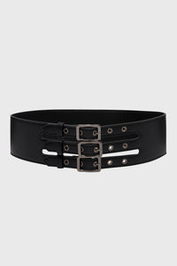 Venomous Rose Triple Buckle Belt