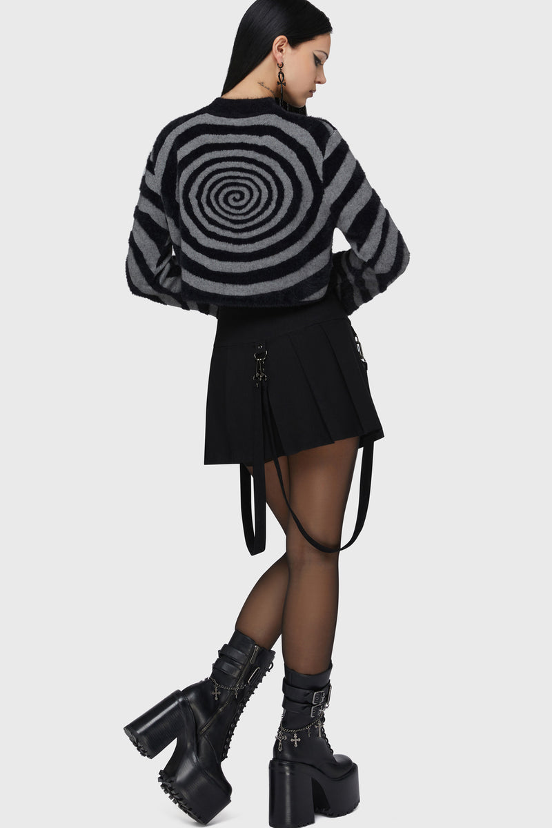 Voices Spiral Crop Sweater