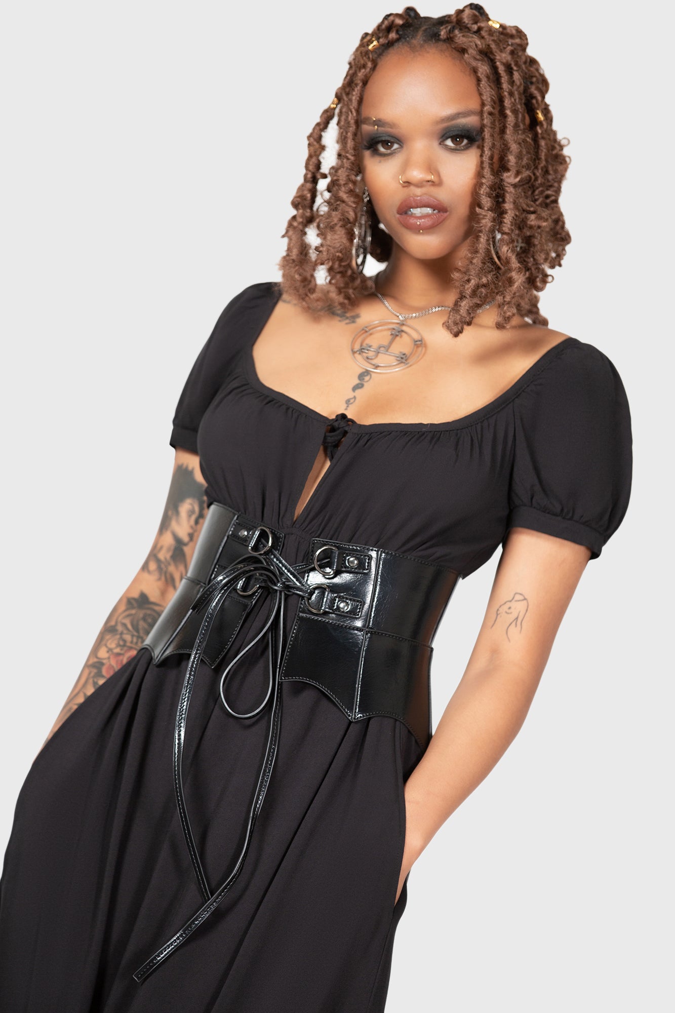 Wetland Bat Peplum Corset ‐ KILLSTAR