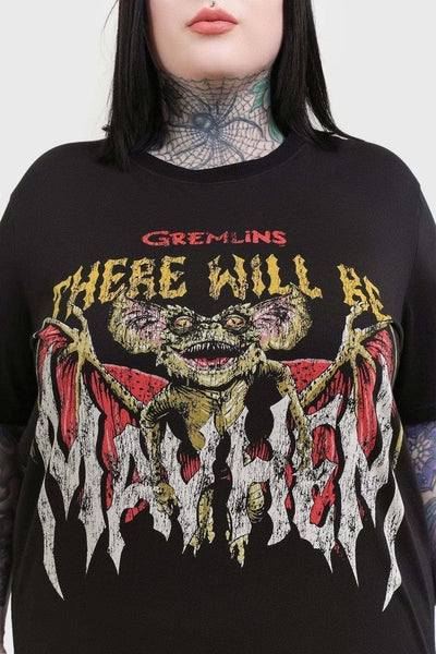 Gremlins 'There Will Be Mayhem' Women's T-Shirt – Officially Licensed, Dark Heather