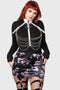 Cassandra Velvet Mini Skirt [BLACK/PINK]