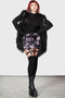 Cassandra Velvet Mini Skirt [BLACK/PINK]