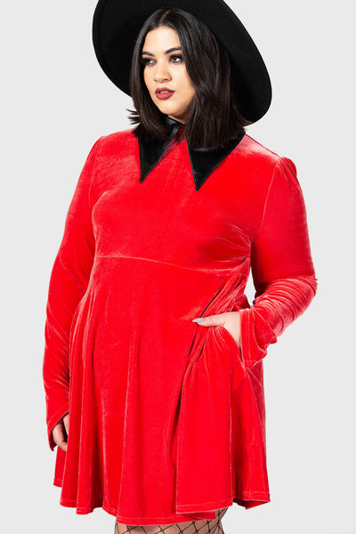 Cathedral II Skater Dress [RED] [PLUS]