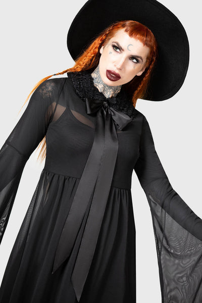 killstar mesh dress women's dress KILLSTAR - Evenescent Mesh Maxi