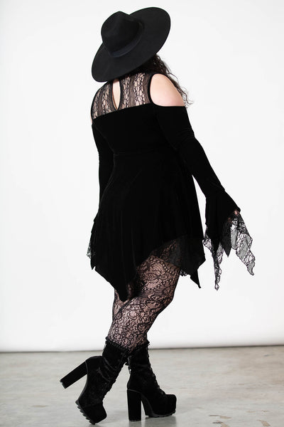 Moonstera Velvet Dress