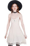 Moonstruck Velvet Skater Dress [Ivory]