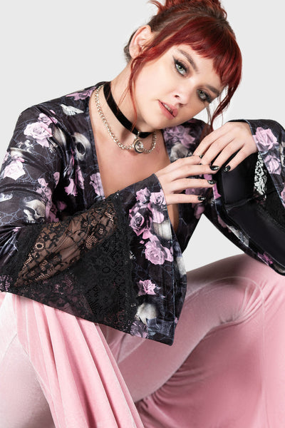 Naomi Long Sleeve Top [BLACK/PINK]