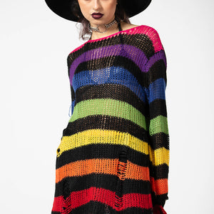 Over The Rainbow Knit Sweater