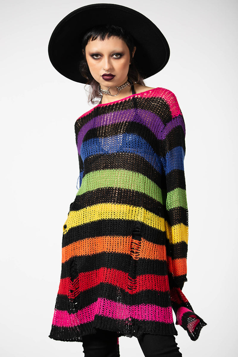 Over The Rainbow Knit Sweater | Killstar