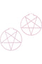 Pentagram Hoop Earrings [PASTEL PINK]