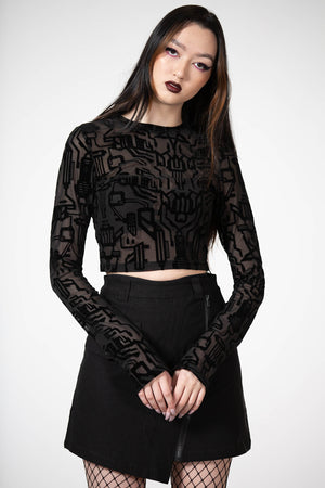 Strobe Mesh Crop Top